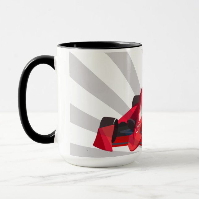 Red Racing Car Driver Tasse (Links)