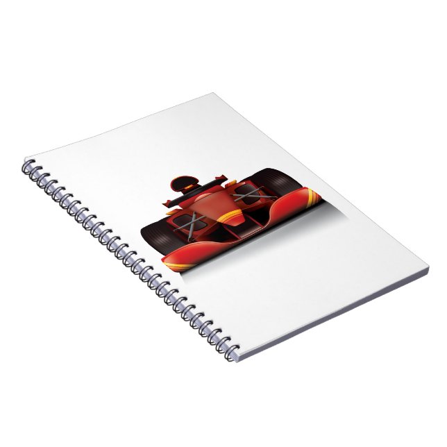 Red Racing Car Notizblock (Rechte Seite)
