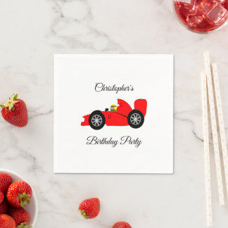 Red Racing Car Serviette