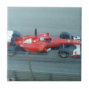 Red Racing Car Tile Fliese