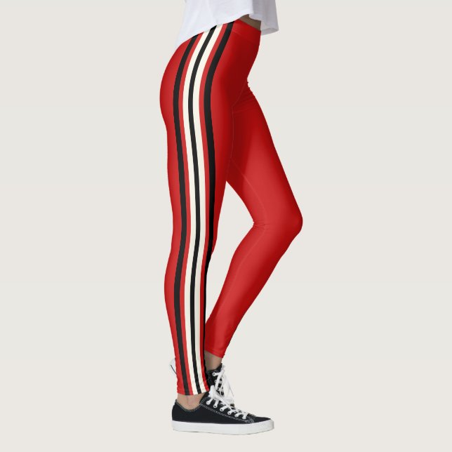 Red Racing Streifen Leggings (Rechts)