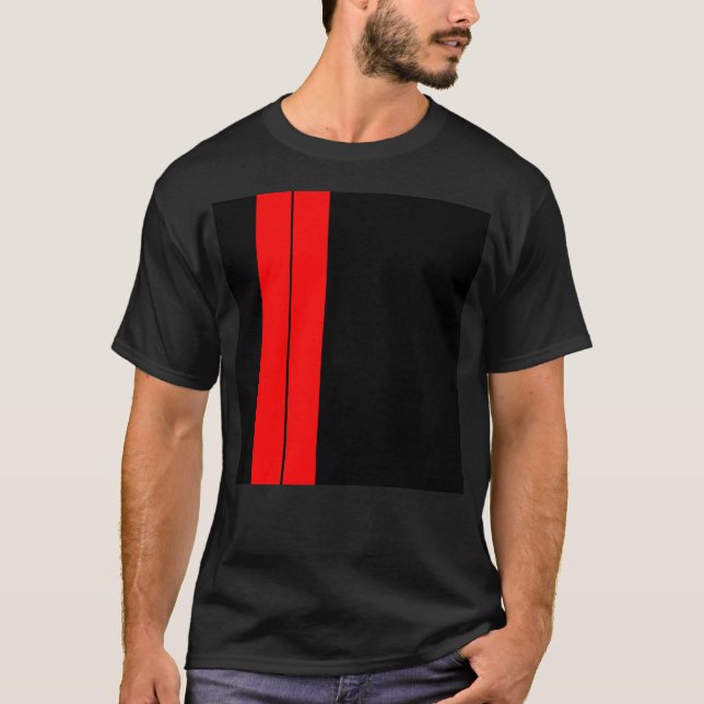 Red Racing Streifen T-Shirt (Vorderseite)