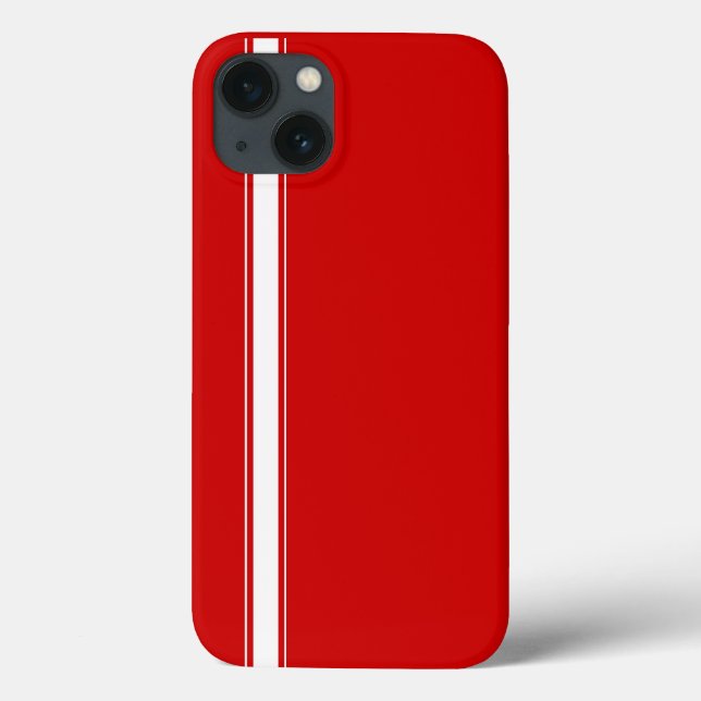 Red Racing Stripe Case-Mate iPhone Hülle (Rückseite)