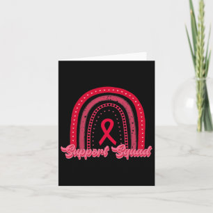 Red Rainbow Blood Cancer Awareness Support Squad W Karte