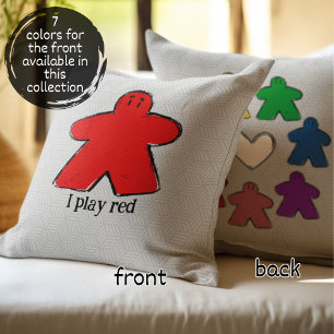 Red Rainbow Meeple Board Game Liebe Kissen