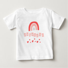 Red Rainbow Princess Stars Baby Girl T - Shirt