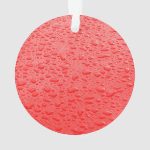 Red Raindrops on Car Ornament