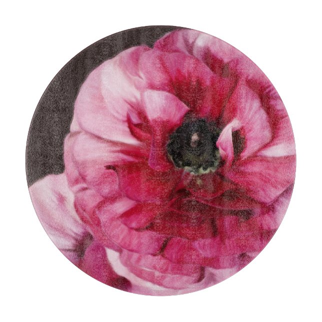 Red Ranunculus Schneidebrett (Vorderseite)