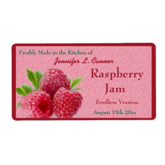 Red Raspberry Jam oder Preserve Canning Jar