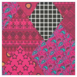 Red Raspberry Patchwork Stoff