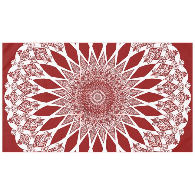 Red Raspberry Tristyns Mandala Tischdecke (Vorderseite (Horizontal))