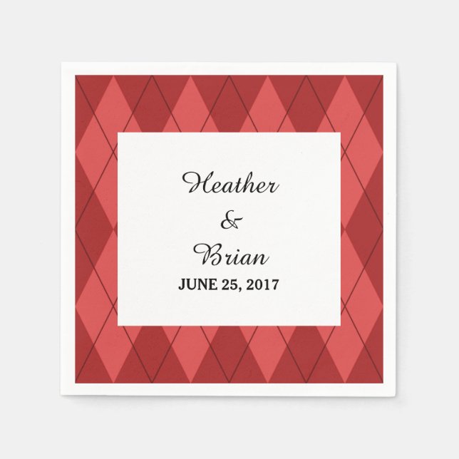 Red Raute Paper Napkins Serviette (Vorderseite)