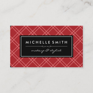 Red Raute Print Black Label Visitenkarte