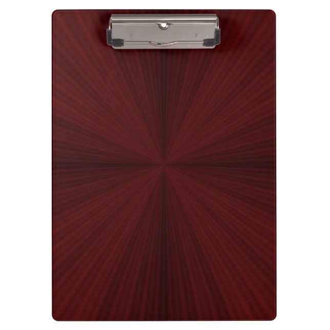 Red Rays Quarter Clipboard Klemmbrett (Vorderseite)