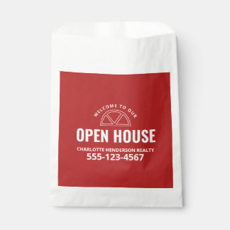 Red Real Anwesen Open House Goodie Favor Bag Geschenktütchen