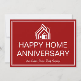 Red Real Estate Business Custom Marketing Karte