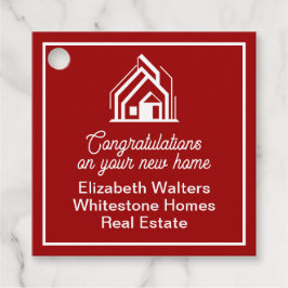 Red Real Estate Company Customized Realtor Party Geschenkanhänger