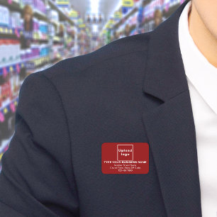 Red Rectangle Name-Tag der Business-Marke Namensschild