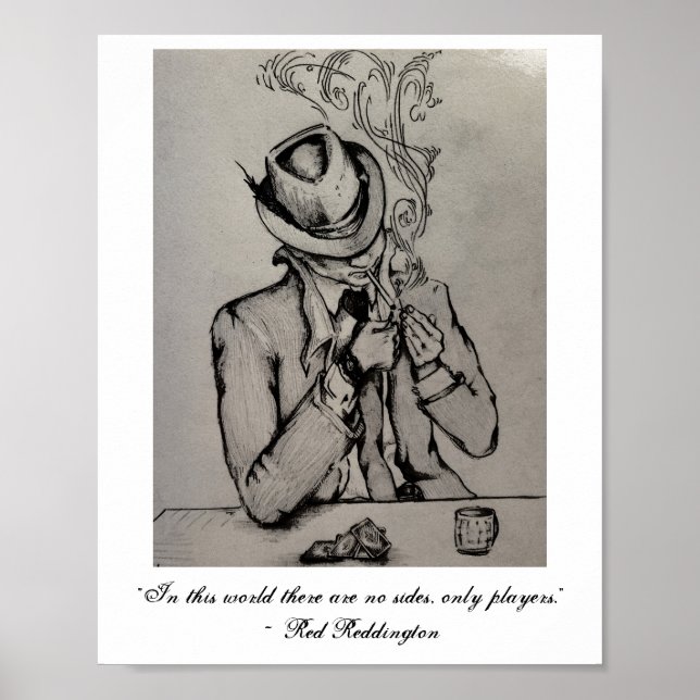 Red Reddington Sketch Poster (Vorne)