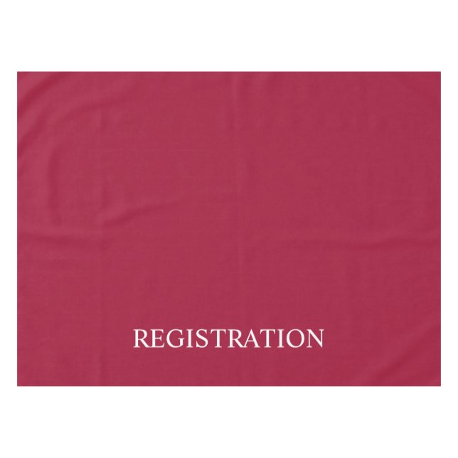 Red Registration Desk Tischdecke (Vorderseite (Horizontal))