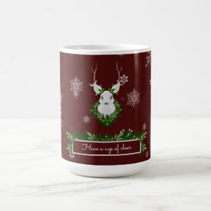 Red Reindeer Coffee Tasse