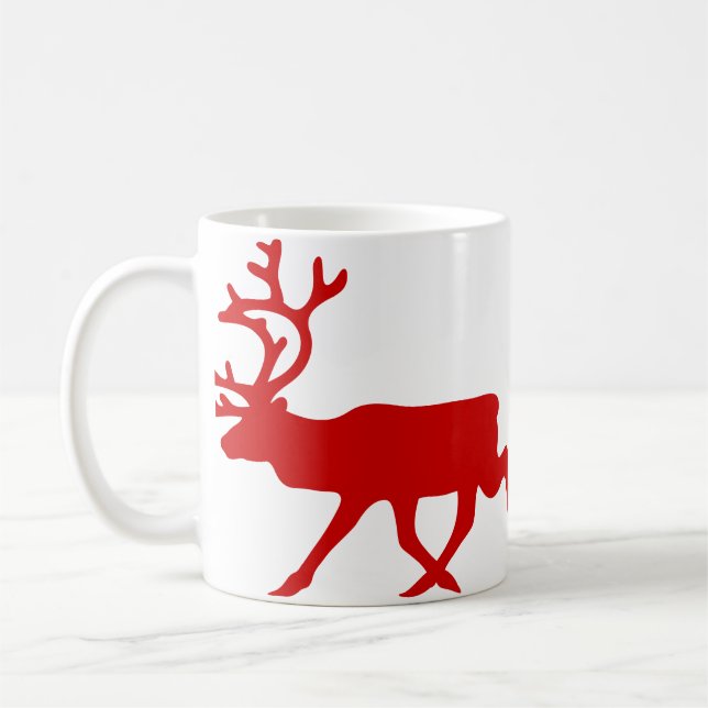 Red Reindeer / Karibik-Silhouette Tasse (Links)