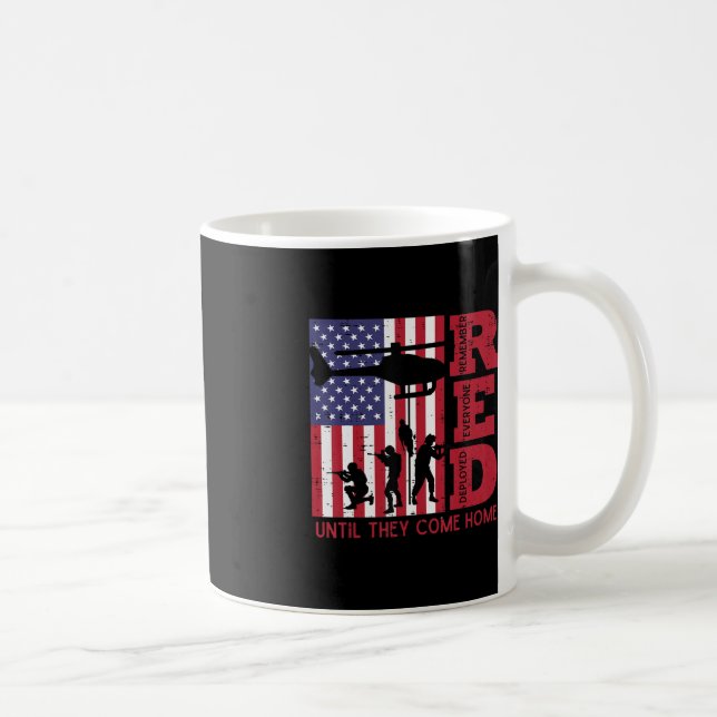 RED Remember all Deployed Flag Helicopter Mem Kaffeetasse (Rechts)