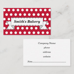 Red Retro Banner Business Card Visitenkarte