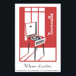 Red Retro Dansette Rekordspieler Pop Art Poster<br><div class="desc">Retro Record Pop Art Poster</div>