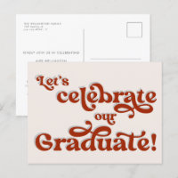 Red Retro Inspirierte Typografy Graduation Party I