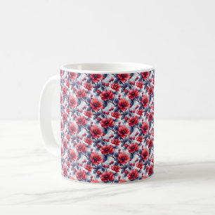 Red Retro Niedlich Vintag Elegante Elegante Chic B Kaffeetasse