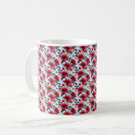 Red Retro Niedlich Vintag Elegante Elegante Chic B Kaffeetasse