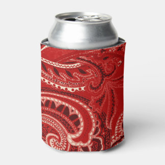 Red Retro Paisley Bandanna/Bandana Dosenkühler