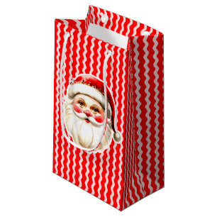 Red Retro Santa Claus Red Ric Rac Weihnachten Kleine Geschenktüte