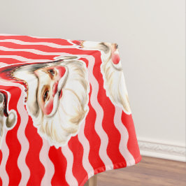 Red Retro Santa Claus Red Ric Rac Weihnachten Tischdecke