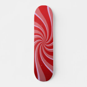 Red Retro Wirbel Skateboard