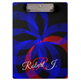 Red Revolving Accent Geometric Clipboard Klemmbrett