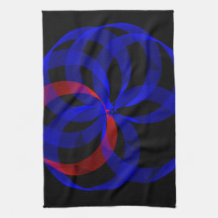 Red Revolving Accent Geometric Küchentuch