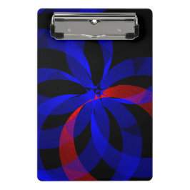 Red Revolving Accent Geometric Mini Clipboard Klemmbrett