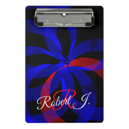 Red Revolving Accent Geometric Mini Clipboard Mini Klemmbrett