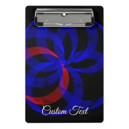 Red Revolving Accent Geometric Mini Clipboard Mini Klemmbrett