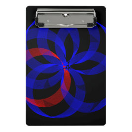 Red Revolving Accent Geometric Mini Clipboard Mini Klemmbrett