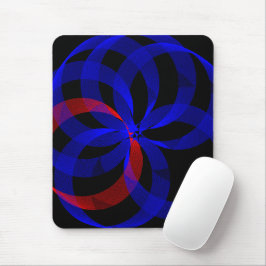 Red Revolving Accent Geometric Mouse Pad Mousepad