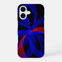Red Revolving Geometric Accent iPhone 16 Case