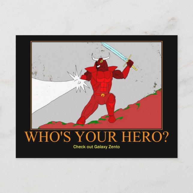 Red Rhok the Minotaur postcard Postkarte (Vorderseite)