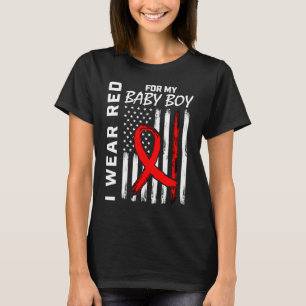 Red Ribbon Baby Boy Sohn Herzkrankheit Bewusstsein T-Shirt