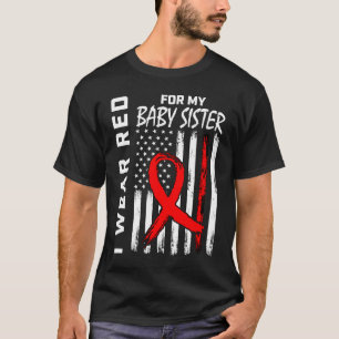 Red Ribbon Baby Schwester Herzerkrankung Bewusstse T-Shirt