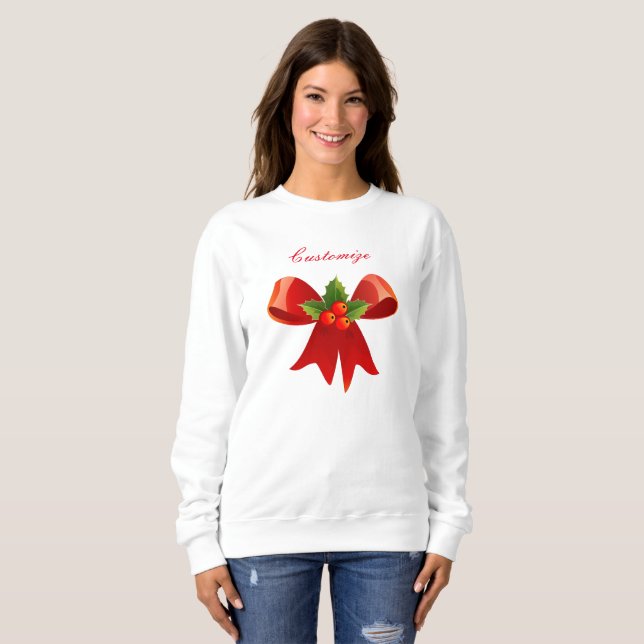 Red Ribbon Bow Holly Thunder_Cove Sweatshirt (Vorne ganz)