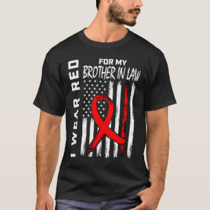 Red Ribbon Bruder im Recht Herzkrankheiten Bewusst T-Shirt