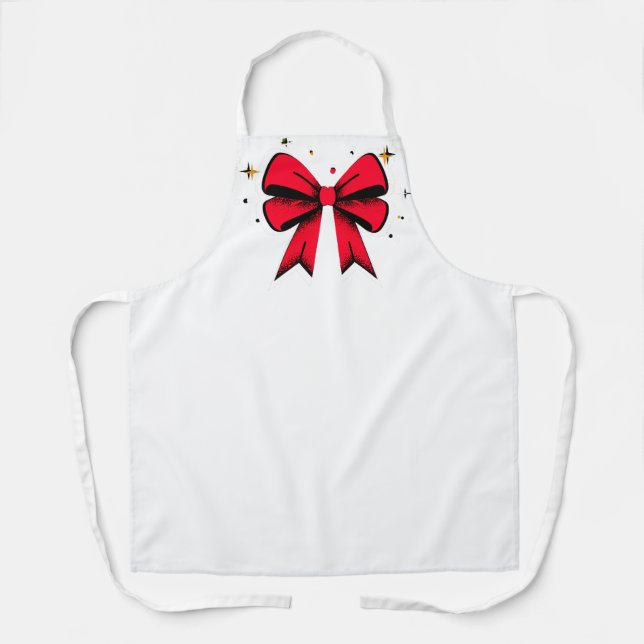 Red Ribbon cooking / medical wear Apron  Schürze (Vorderseite)